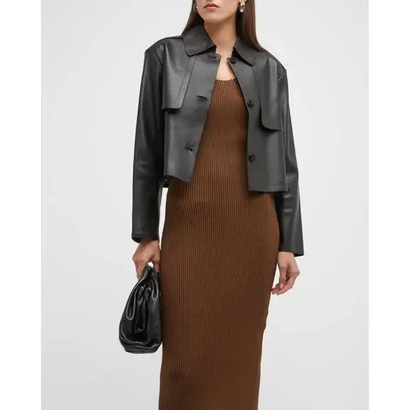 Theory | Jackets & Coats | Theory Crop Black Trench Size S | Poshmark